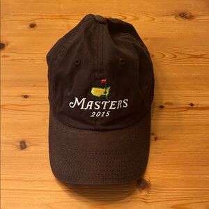 Masters Black Golf Cap with Embroidered Logo